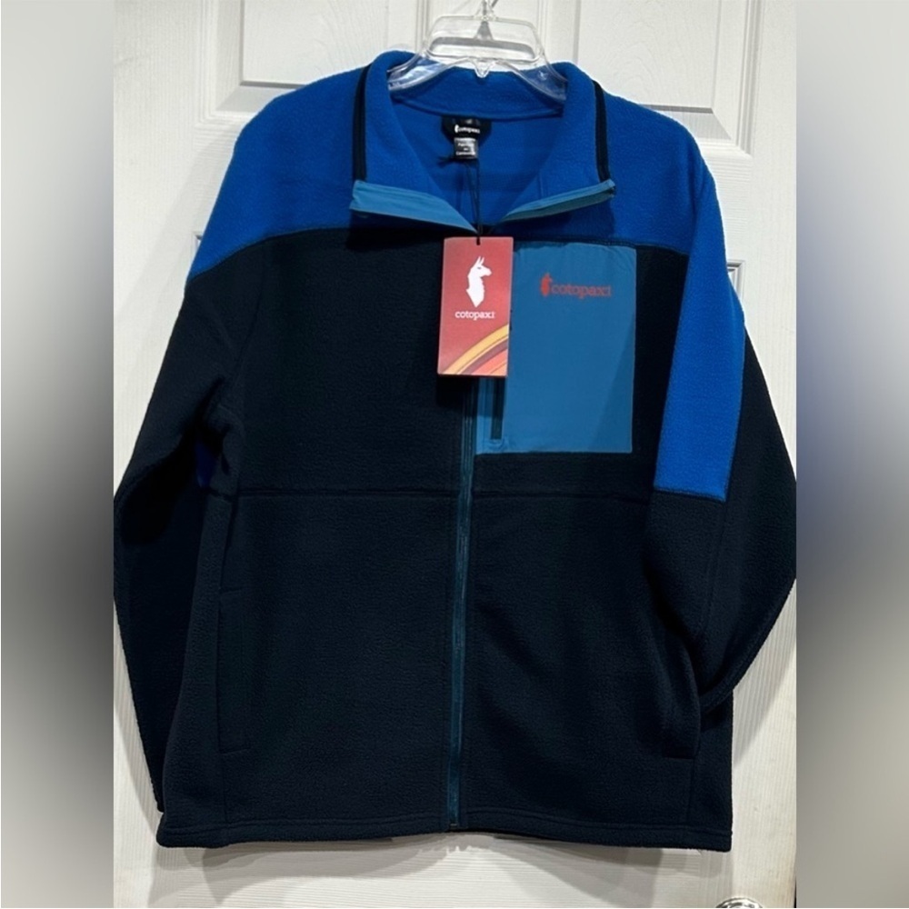 Cotopaxi Men's Small Abrazo Fleece Full-Zip Jacket Blue NWT Atlantic Carbon Grey